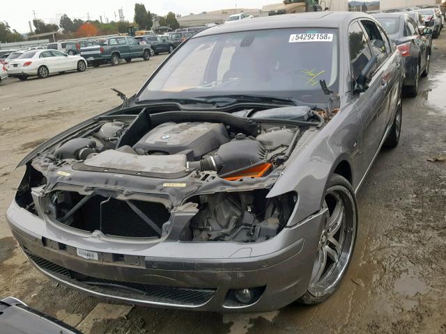 WBAHN83567DT69360 - 2007 BMW 750 GRAY photo 2