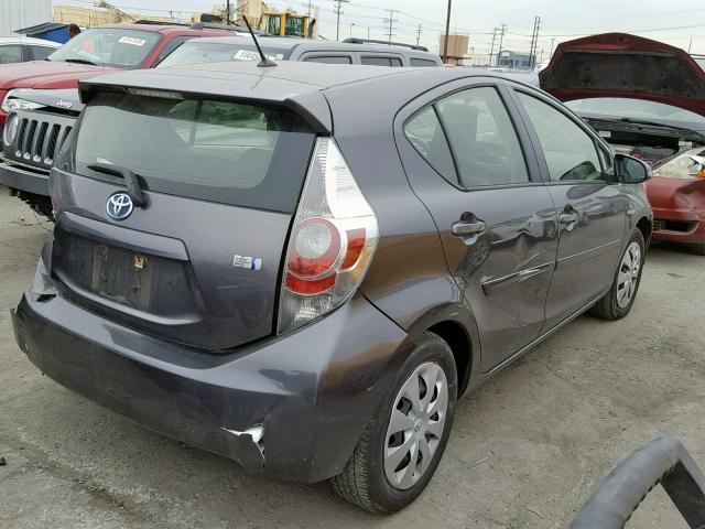 JTDKDTB33D1552775 - 2013 TOYOTA PRIUS C BLACK photo 4