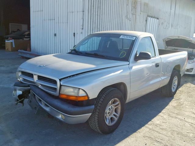 1B7FL26X81S188984 - 2001 DODGE DAKOTA SILVER photo 2