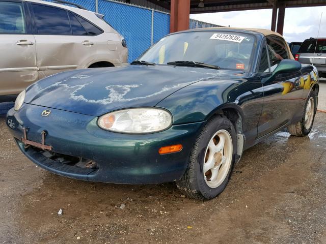 JM1NB3536X0114163 - 1999 MAZDA MX-5 MIATA GREEN photo 2