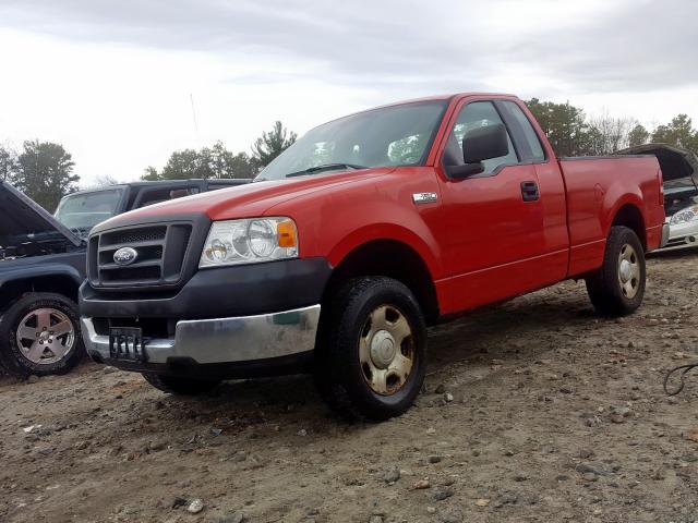 1FTRF12235NB46719 - 2005 FORD F150 RED photo 2