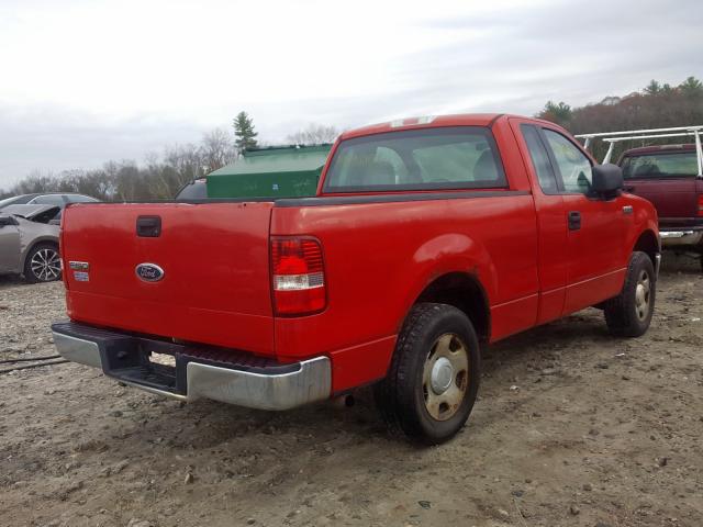 1FTRF12235NB46719 - 2005 FORD F150 RED photo 4
