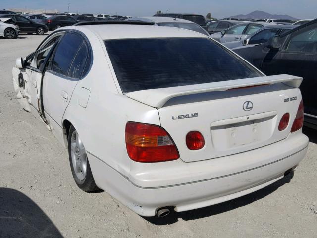 JT8BD68S0W0002702 - 1998 LEXUS GS 300 WHITE photo 3