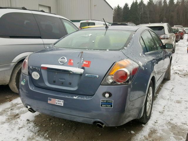 1N4CL2AP2AC102255 - 2010 NISSAN ALTIMA HYB BLUE photo 4