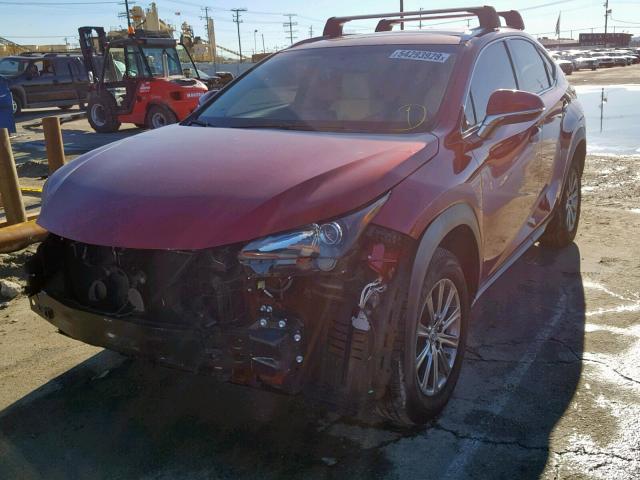 JTJYARBZ0H2068781 - 2017 LEXUS NX 200T RED photo 2