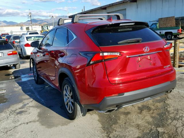 JTJYARBZ0H2068781 - 2017 LEXUS NX 200T RED photo 3