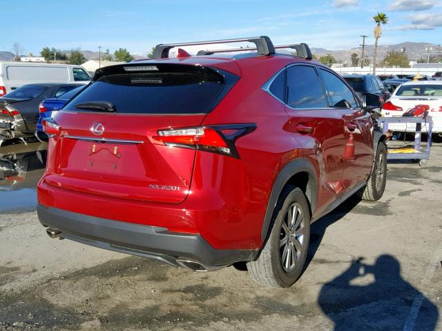 JTJYARBZ0H2068781 - 2017 LEXUS NX 200T RED photo 4