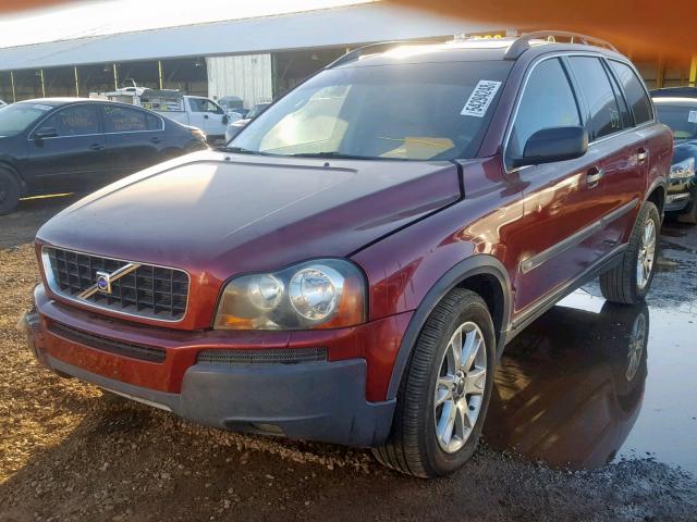 YV1CZ59H441094631 - 2004 VOLVO XC90 MAROON photo 2