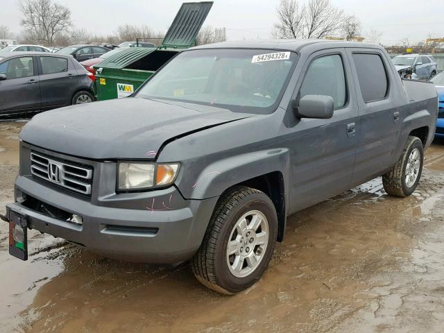 2HJYK16508H506274 - 2008 HONDA RIDGELINE GRAY photo 2