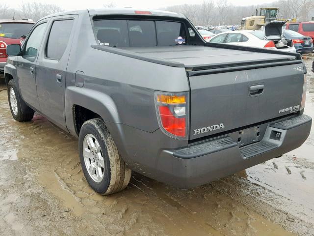 2HJYK16508H506274 - 2008 HONDA RIDGELINE GRAY photo 3