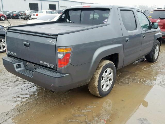 2HJYK16508H506274 - 2008 HONDA RIDGELINE GRAY photo 4