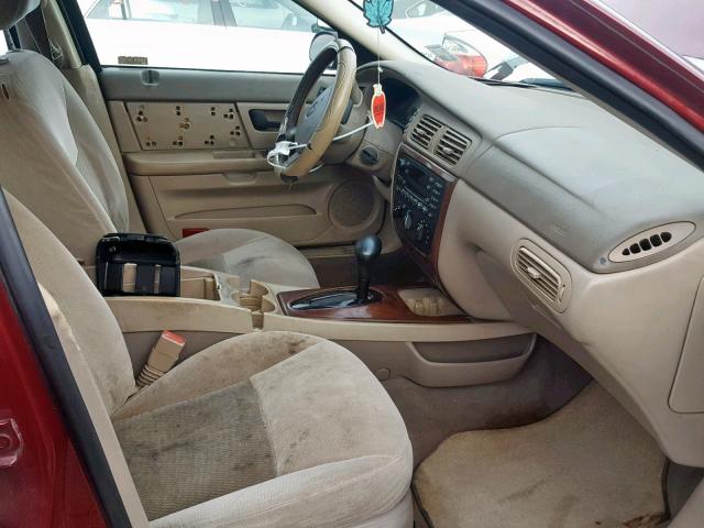 1FAFP56U67A171679 - 2007 FORD TAURUS SEL MAROON photo 5