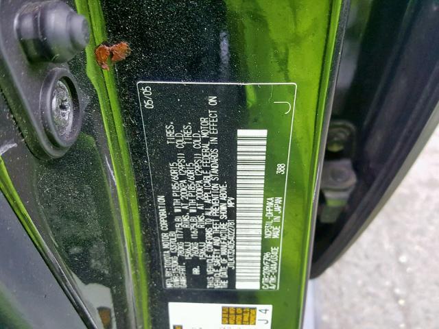 JTLKT324054022781 - 2005 TOYOTA SCION XB Bordo foto 10