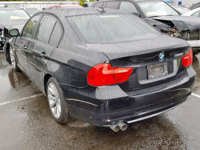 WBAPH5C54BF093789 - 2011 BMW 328 I SULE BLACK photo 3