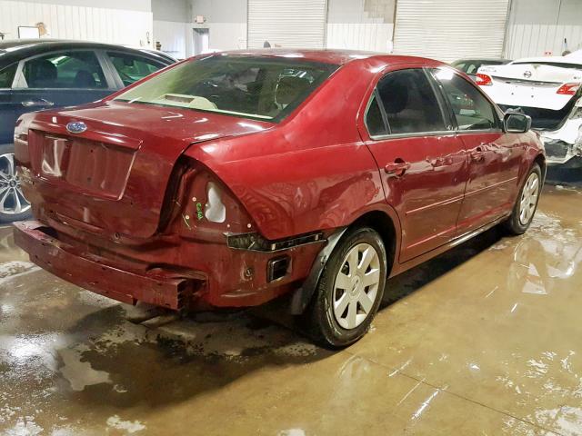 3FAHP06Z17R106901 - 2007 FORD FUSION S MAROON photo 4