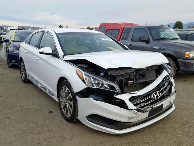 5NPE34AF0FH092228 - 2015 HYUNDAI SONATA SPO WHITE photo 1