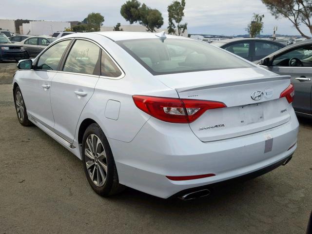 5NPE34AF0FH092228 - 2015 HYUNDAI SONATA SPO WHITE photo 3