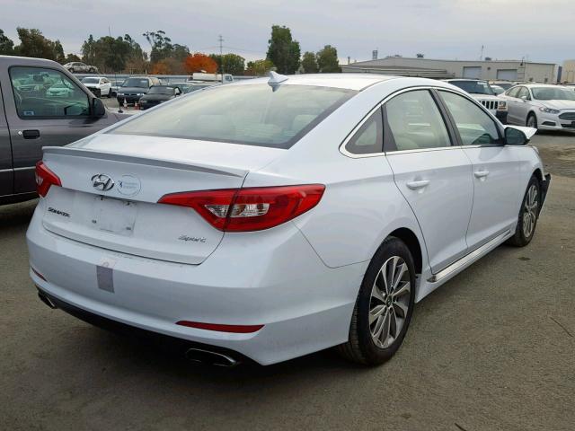 5NPE34AF0FH092228 - 2015 HYUNDAI SONATA SPO WHITE photo 4