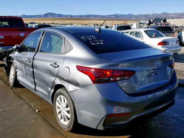 3KPC24A37JE034663 - 2018 HYUNDAI ACCENT SEL GRAY photo 3