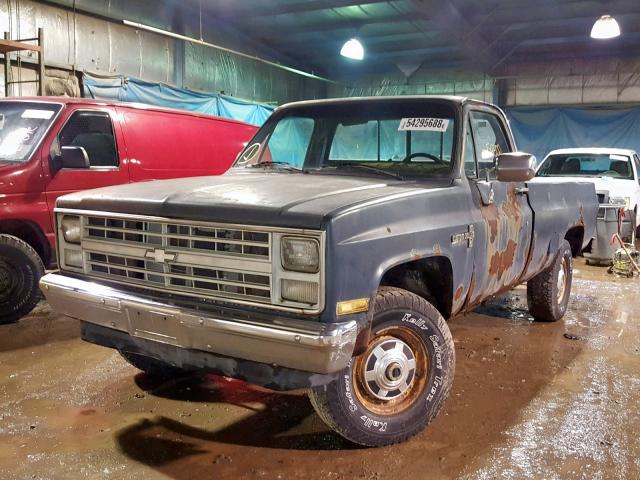 1GCEK24L1GF362670 - 1986 CHEVROLET K20 BLUE photo 2