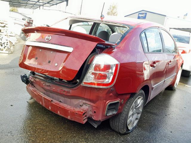 3N1AB6AP8CL678633 - 2012 NISSAN SENTRA 2.0 RED photo 4