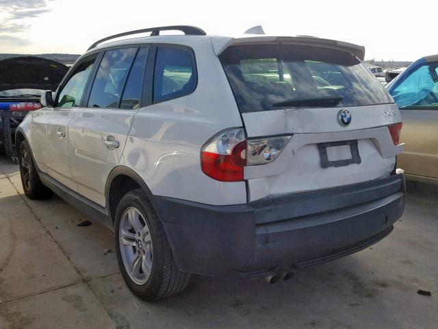 WBXPA93404WA62618 - 2004 BMW X3 3.0I WHITE photo 3