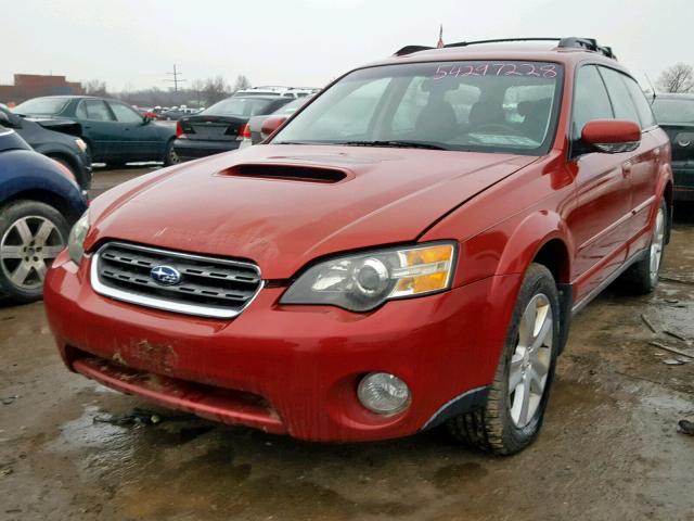 4S4BP68C354316767 - 2005 SUBARU LEGACY OUT RED photo 2