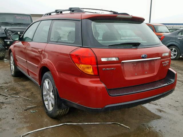 4S4BP68C354316767 - 2005 SUBARU LEGACY OUT RED photo 3