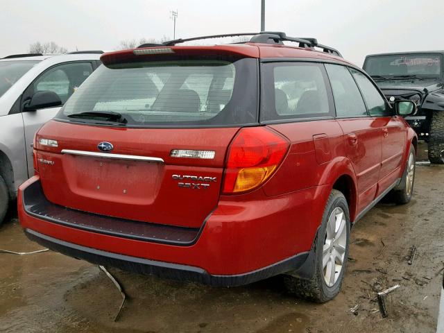 4S4BP68C354316767 - 2005 SUBARU LEGACY OUT RED photo 4