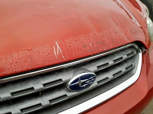 4S4BP68C354316767 - 2005 SUBARU LEGACY OUT RED photo 9