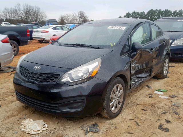 KNADM4A38D6252598 - 2013 KIA RIO LX BLACK photo 2