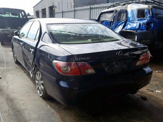 JTHBA30G145011505 - 2004 LEXUS ES 330 BLUE photo 3