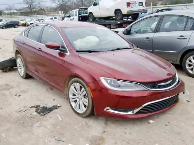 1C3CCCAB3GN135321 - 2016 CHRYSLER 200 LIMITE MAROON photo 1