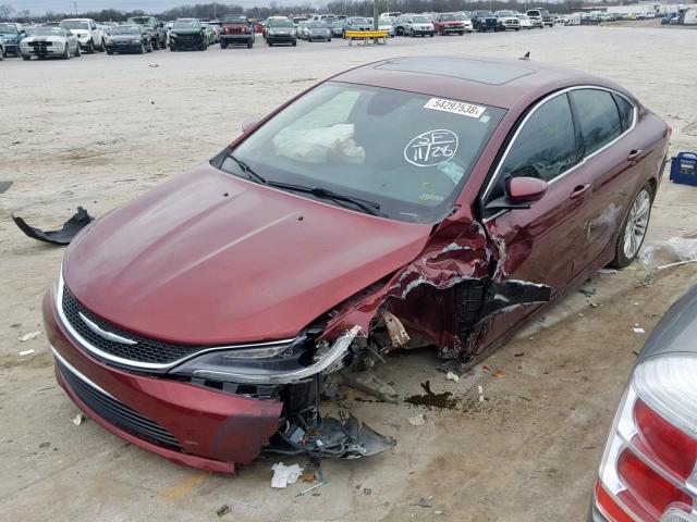 1C3CCCAB3GN135321 - 2016 CHRYSLER 200 LIMITE MAROON photo 2