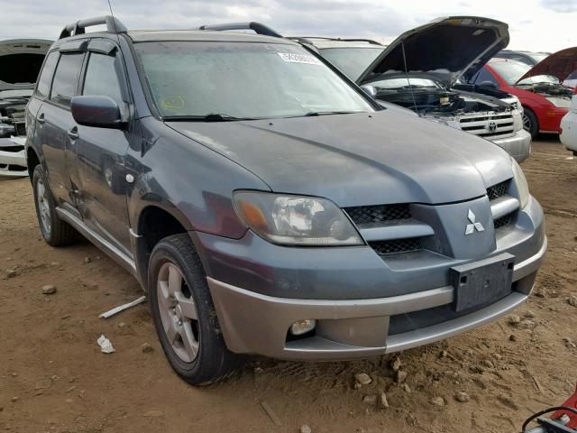 JA4LZ41F54U006298 - 2004 MITSUBISHI OUTLANDER GRAY photo 1