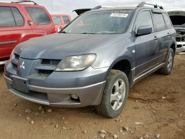 JA4LZ41F54U006298 - 2004 MITSUBISHI OUTLANDER GRAY photo 2