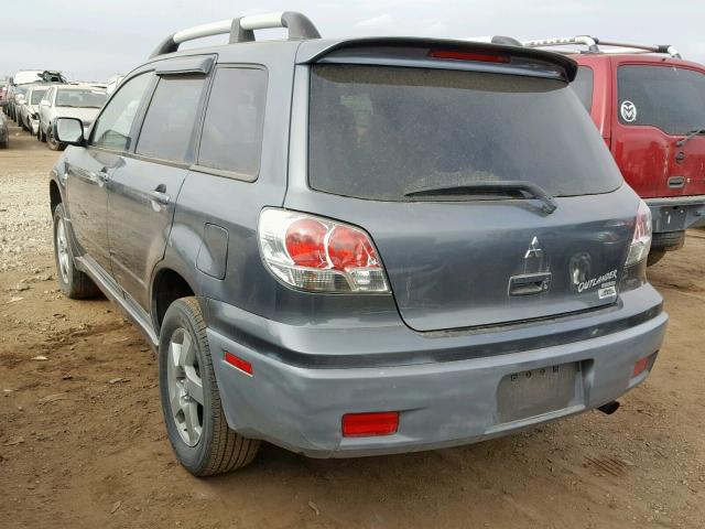 JA4LZ41F54U006298 - 2004 MITSUBISHI OUTLANDER GRAY photo 3