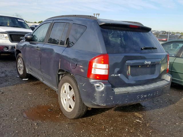 1J8FF47W77D195651 - 2007 JEEP COMPASS BLUE photo 3