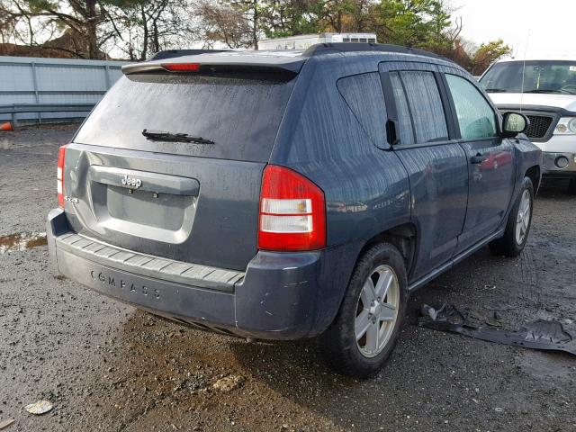 1J8FF47W77D195651 - 2007 JEEP COMPASS BLUE photo 4