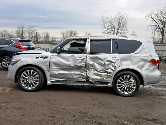 JN8AZ2NC8G9400097 - 2016 INFINITI QX80 SILVER photo 10