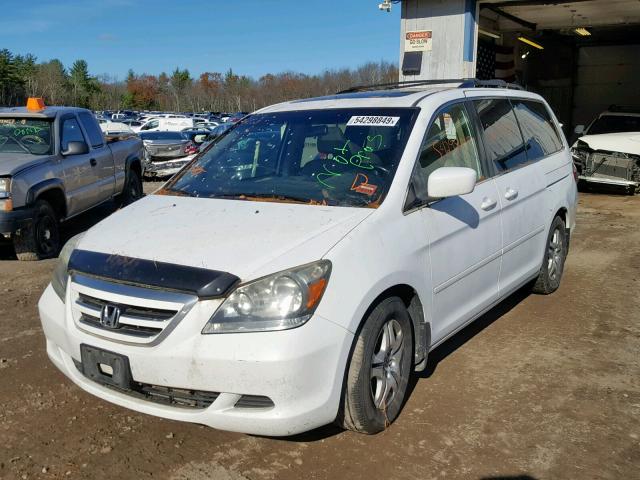 5FNRL387X7B427103 - 2007 HONDA ODYSSEY EX WHITE photo 2