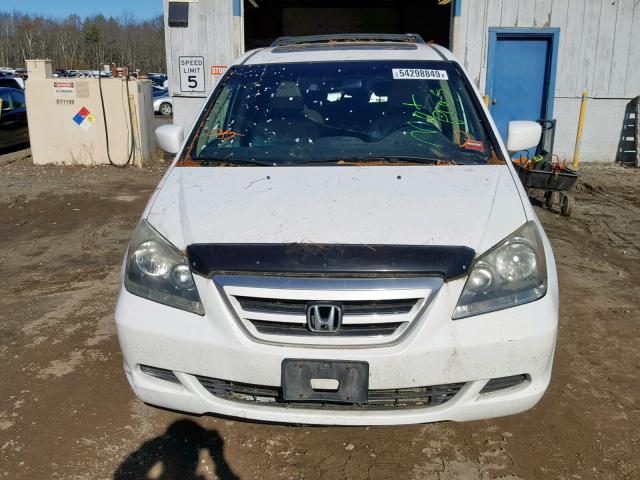 5FNRL387X7B427103 - 2007 HONDA ODYSSEY EX WHITE photo 9