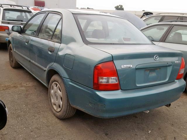 JM1BJ222210446992 - 2001 MAZDA PROTEGE DX GREEN photo 3