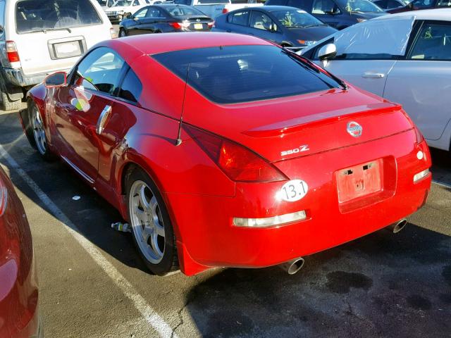 JN1AZ34E13T014013 - 2003 NISSAN 350Z COUPE RED photo 3