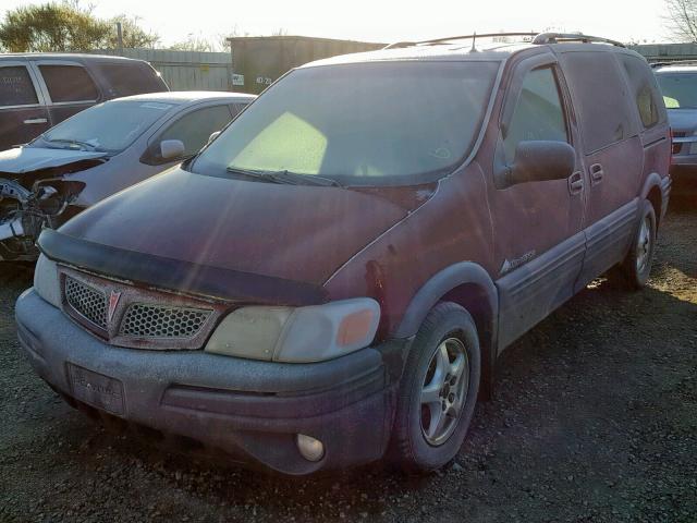 1GMDX03E41D189357 - 2001 PONTIAC MONTANA RED photo 2