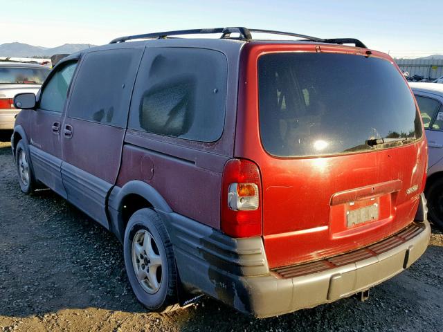 1GMDX03E41D189357 - 2001 PONTIAC MONTANA RED photo 3