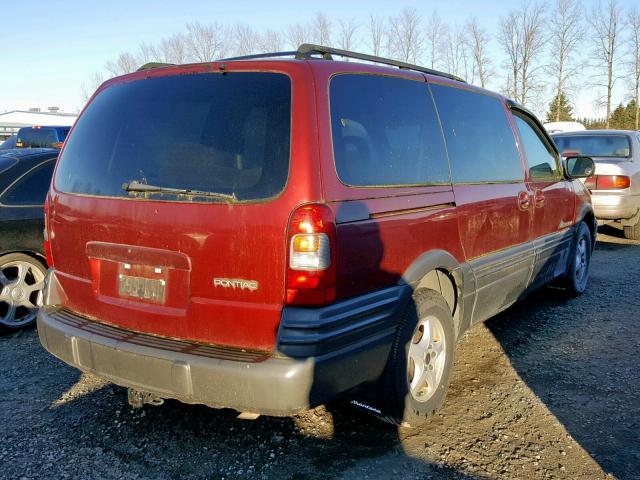 1GMDX03E41D189357 - 2001 PONTIAC MONTANA RED photo 4