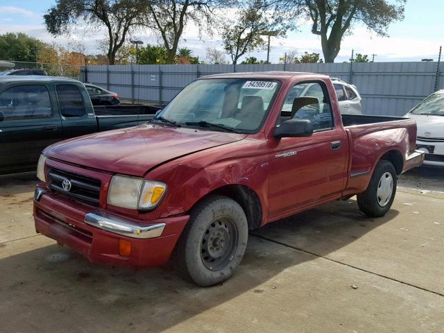4TANL42N8YZ679032 - 2000 TOYOTA TACOMA RED photo 2