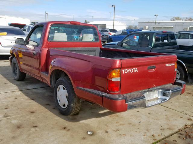 4TANL42N8YZ679032 - 2000 TOYOTA TACOMA RED photo 3