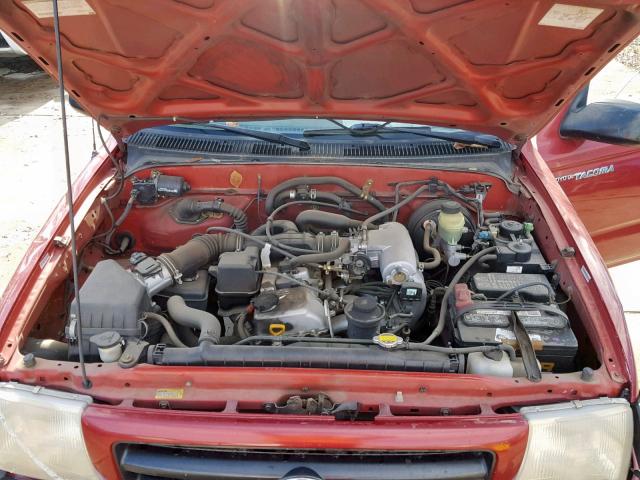 4TANL42N8YZ679032 - 2000 TOYOTA TACOMA RED photo 7
